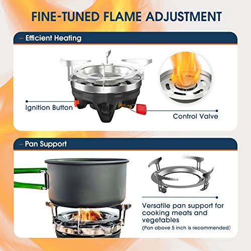 BLUU MOUNT (1.4Liter) Backpacking and Camping Stove System, Outdoor