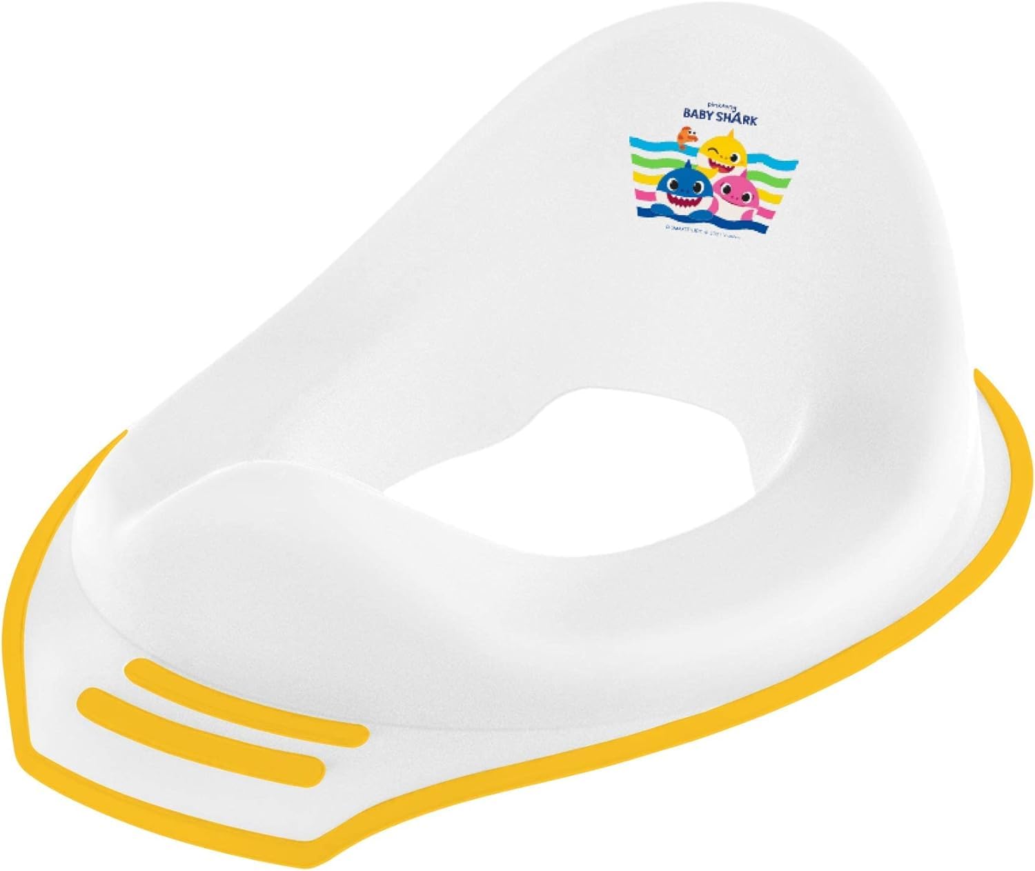 Toilet Training Seat, White/Yellow Portable for Toddlers Potty, Easy Cleaning Anti Stick Lightweight Toddler Training Range, Character Training Seat for Kids