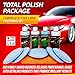 Dura-Coating Total Polish Package - Complete Car Care Polishing Set- 16 oz Blue Premium Metal Polish, Step 1 Compound, Step 2 Final Polish, All-N-1 Polish, 5 Pads, Large Microfiber Towel- Made in USA