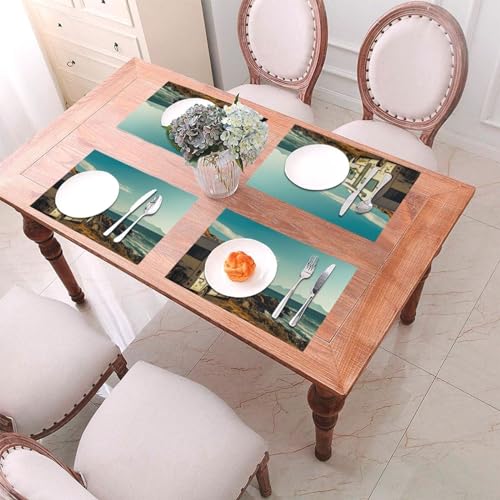 Set de table en PVC tissé durable et lavable pour table de cuisine et réceptions - 5