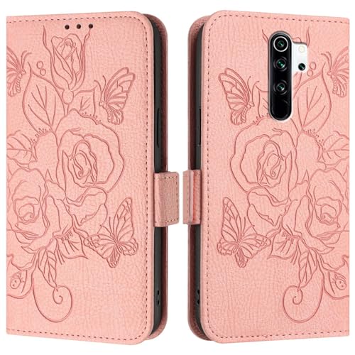 Étui Redmi Note 8 Pro rose idéal pour vos sorties avec son rangement portefeuille