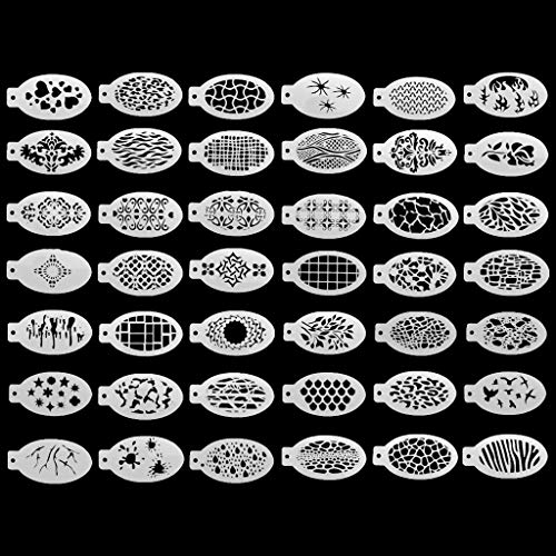 42 plantillas de dibujo para pintura de roca, álbumes de recortes, tarjetas de papel, decoración de álbumes de relieve