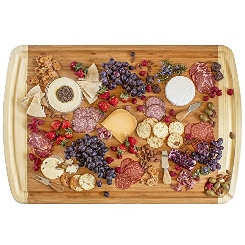 Totally Bamboo Tabla de Cortar XXL de Bambú 91.44 cm x 60.96 cm, con ranura para jugos miniatura 1