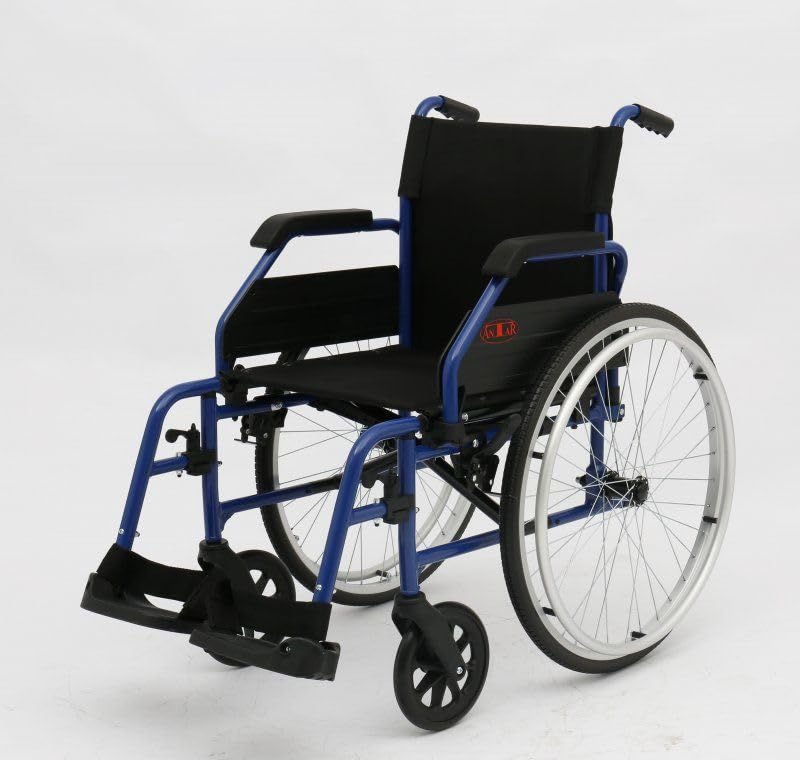 Antar AT52303 aluminiowy wózek inwalidzki, szerokość siedziska 43 cm