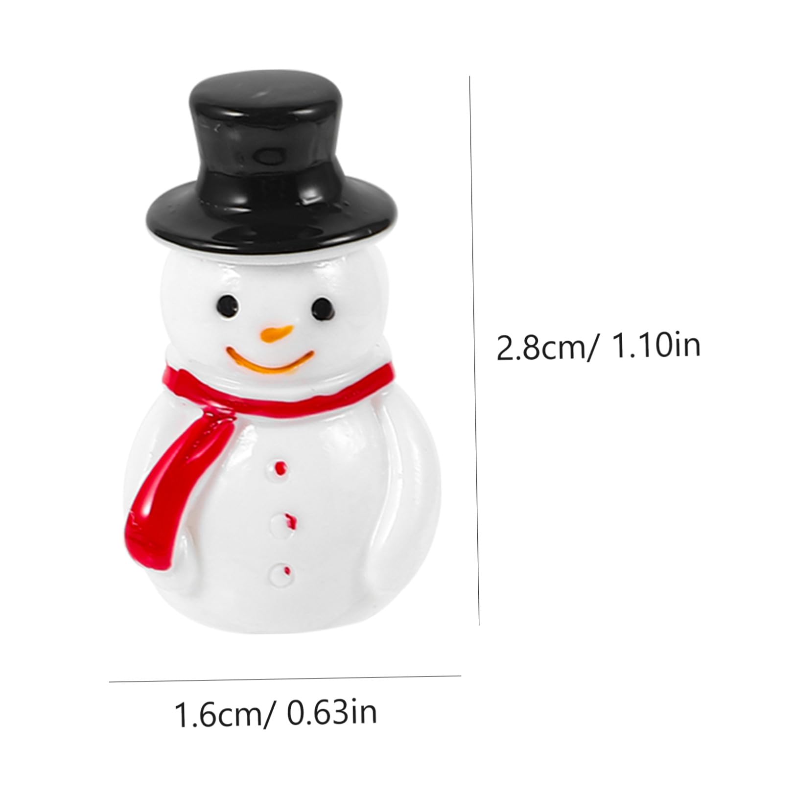 LIFKOME Mini Pupazzi di Neve Natalizi 20 Pezzi in Resina Nera | Statuette Miniatura Natalizie, Miniature di Artigianato per DIY e Micro Paesaggi, Finitura Liscia e Solida
