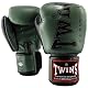 Twins Boxhandschuhe aus Leder BGVL-8, 14 Oz, grün-schwarz