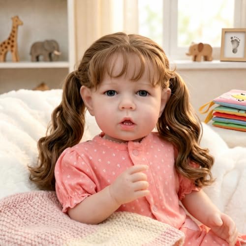 Muñeca bebé realista 50 cm cuerpo suave tronco de tela miniatura 6