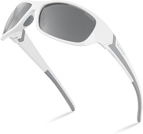 DEAFRAIN - Lentes de sol deportivos polarizados para hombres y mujeres, con protección UV adecuados para conducción, pesca, ciclismo, correr