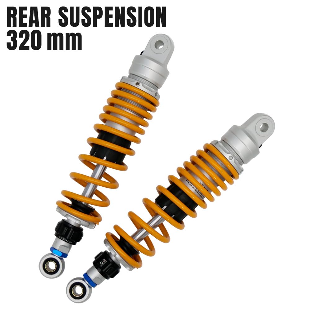 Amazon | バイク 汎用 対応 320mm リアサスペンション 左右セット Amazon | バイク 汎用 対応 320mm リアサスペンション 左右セット