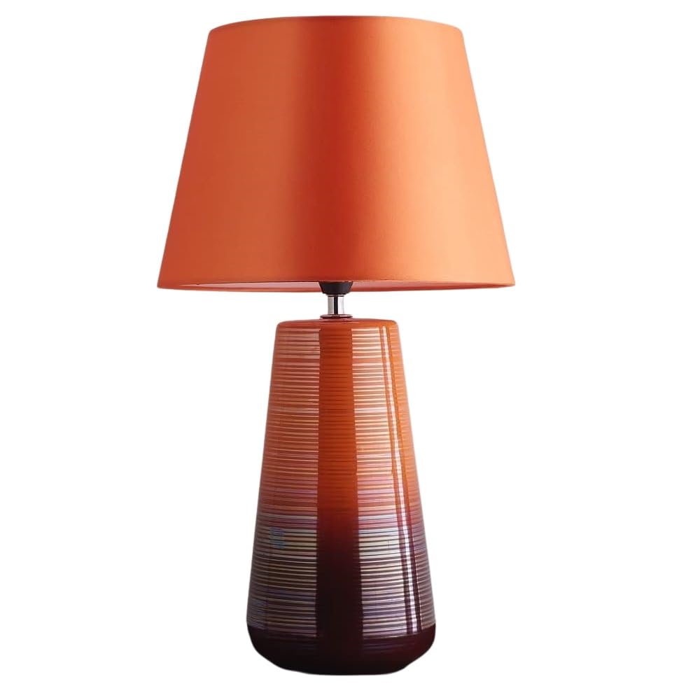 K Living Orange Canada 45Cm Ceramic Table Lamp With Matching Shade