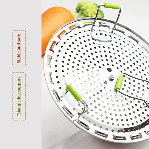 Cesta de vapor regulable con hojas de acero inoxidable para cocina sana 6
