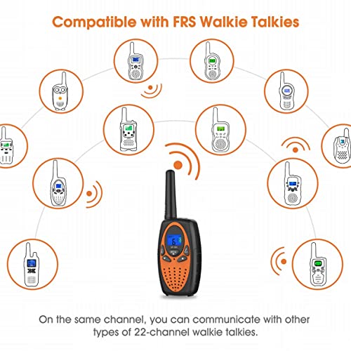 Two-Way-Radios-for-Adults-Topsung-M880-FRS-Walkie-Talkie-Long-Range-with-VOX-Belt-ClipHands-free-Walki-Talki-with-Noise-Cancelling-for-Women-Kids-Camping-Hiking-Cruise-Ship-orange-2-in-1