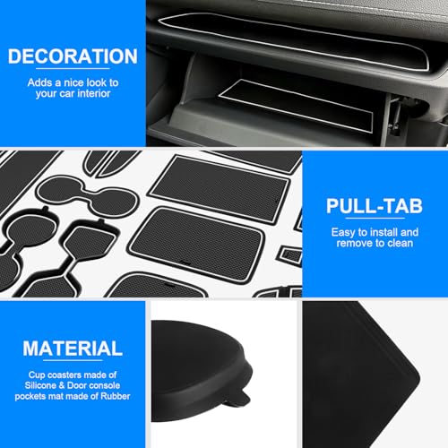 3D insertos para portavasos Toyota RAV4 17 piezas blanco miniatura 3