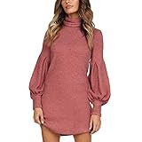 ♫♫ Paket umfassen: 1 Damen Stricken warm kleid Stricken.♫♫ Material: Baumwolle und Polyester.♫♫ Sehr geeignet für Sport, Tourismus, Fitness，Täglich, Laufen，Geschäft, Urlaub, Party, machen Ihnen charmant und cool.