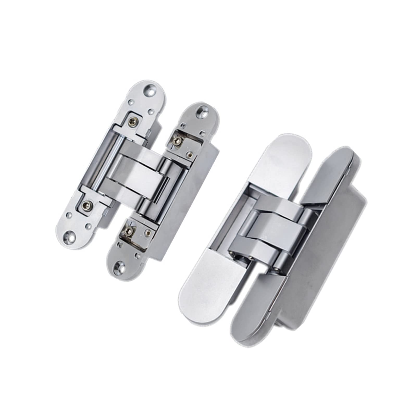 Shundeed One Color Dadjustable Household Hardware Hinges Diy,180 Degree Hinge Cross Hidden Hinge 2 Pieces Bearing 60Kg(Black)