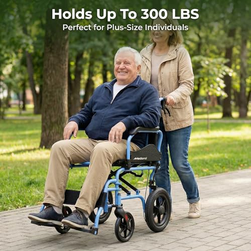 Image of Transport Wheelchair for Adults (K02) (Red)