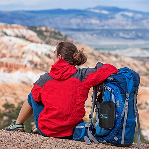 Esup Double Camping Hammock With Mosquito Net -Lightweight Nylon Portable Hammock, Best Parachute Hammock With Tree Straps For Backpacking, Camping, Travel (Black/Gray) #TOP2