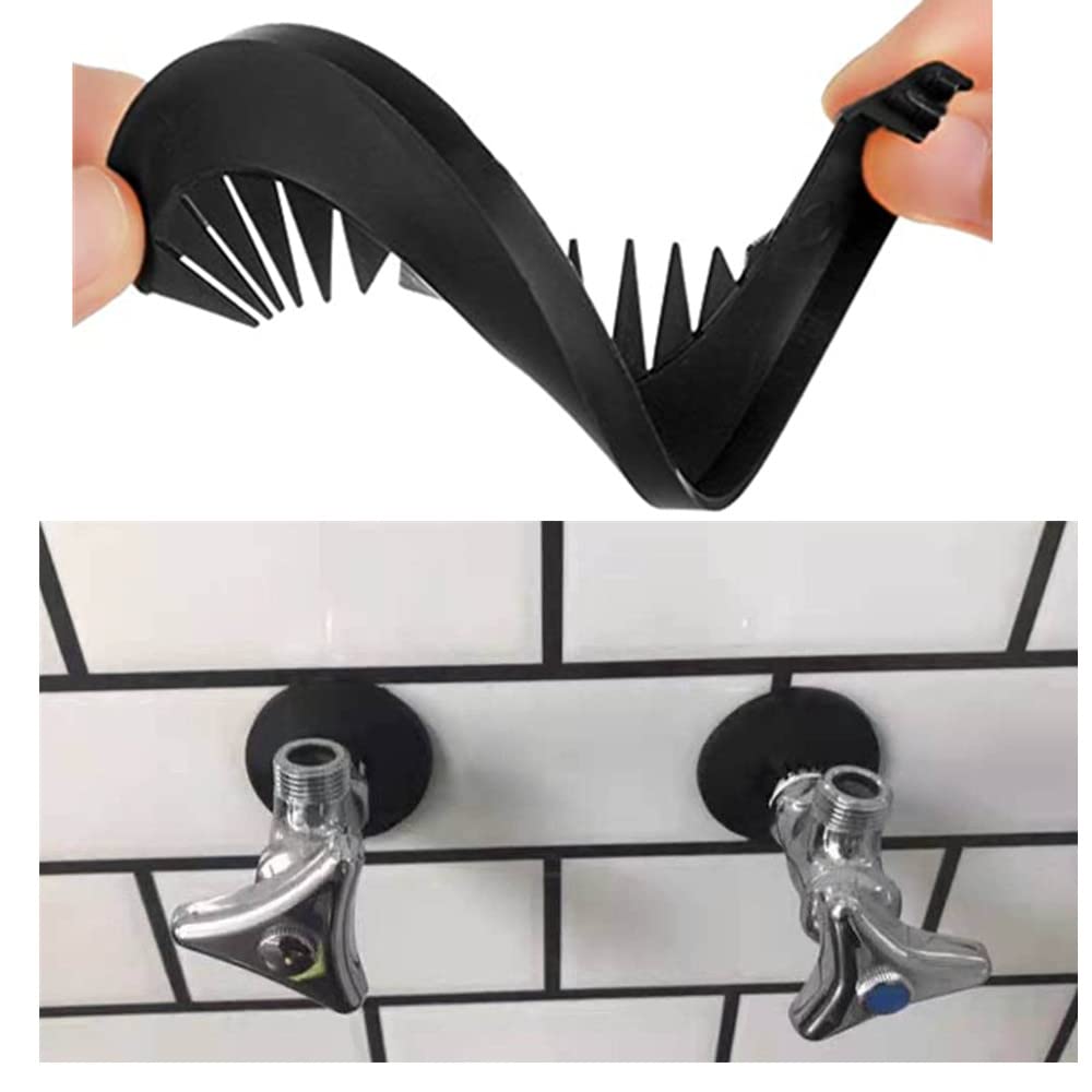 20 sztuk osłon grzejnikowych rura, rozety osłona grzejnikowe plastikowe, uniwersalne do rur 8-30 mm (czarny)