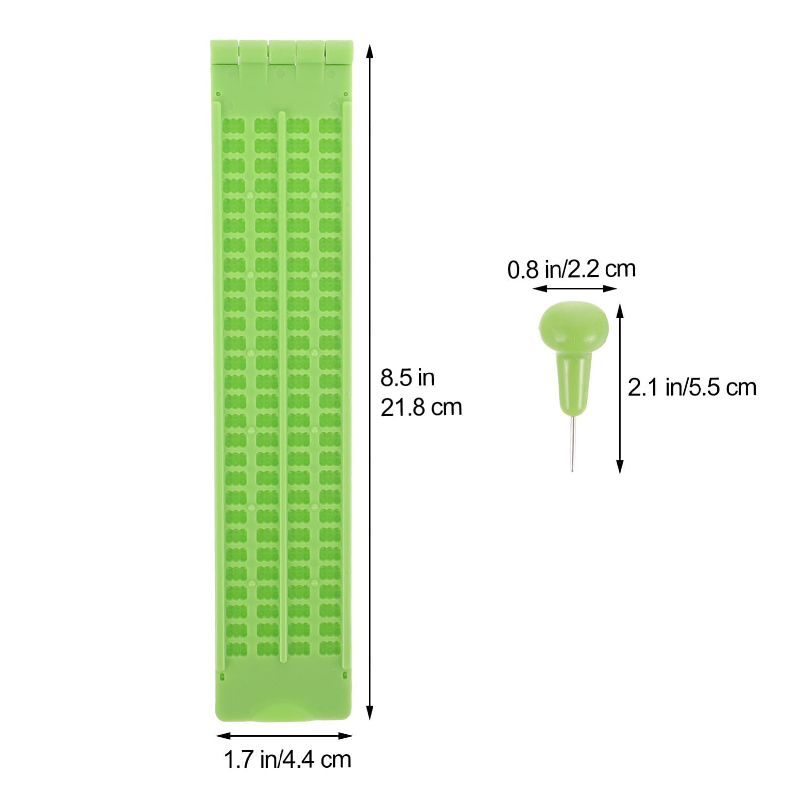 Ipetboom 1Set Line Cell Braille Writing and Stylus Kit Plastic Braille Fingerboard for Blind and Visually Impaired Tactile Learning Tool for Writing and Reading