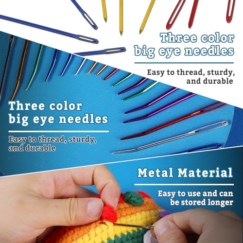 image for UzecPk 70PCS Yarn Needles Set, Darning Needles Kit, Big Eye Blunt Need