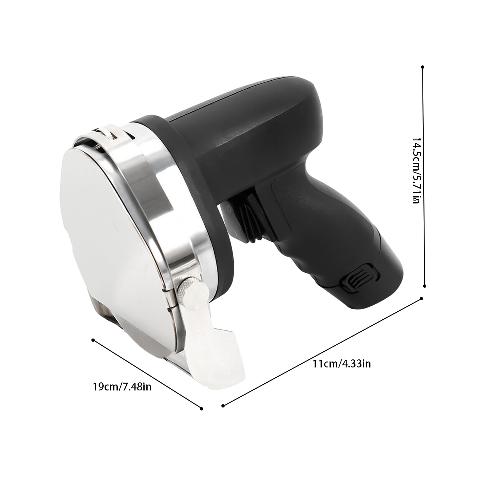 Fetcoi Couteau à Kebab Électrique 80 W - Gyroscopique, Professionnel, Rechargeable et Sans Fil - Épaisseur 0-8 mm