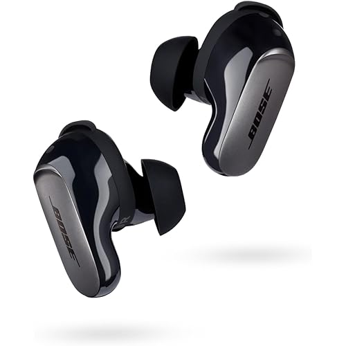 Bose QuietComfort Ultra Bluetooth Earbuds, Wireless Earbuds with Spatial Audio and World-Class Active Noise Cancellation, Deep Bass, Up to 6 Hours of Playtime, Black