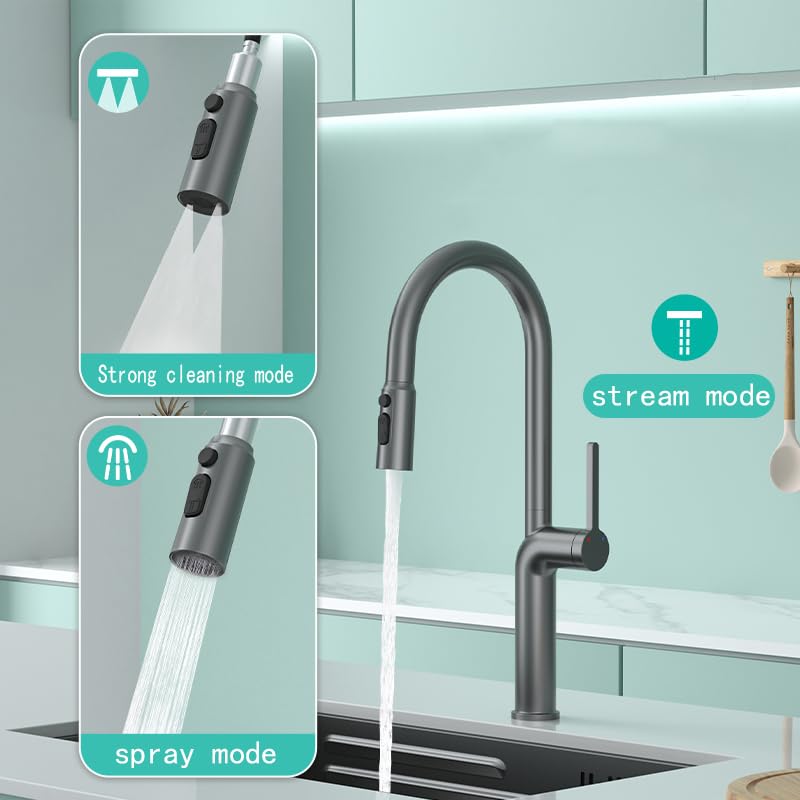 Robinet de cuisine à levier unique pour îlot central moderne - 4