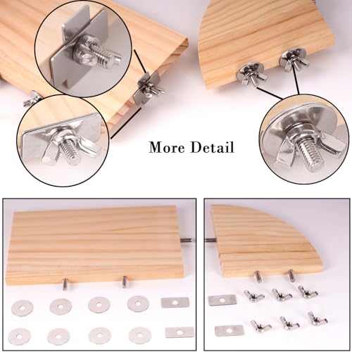 Image of Bird Perch Platform Stand,Wood Perch Bird Platform Parrot Stand Playground Cage Accessories for Small Anminals Rat Hamster Gerbil Rat Mouse Lovebird Finches Conure Budgie Exercise Toy
