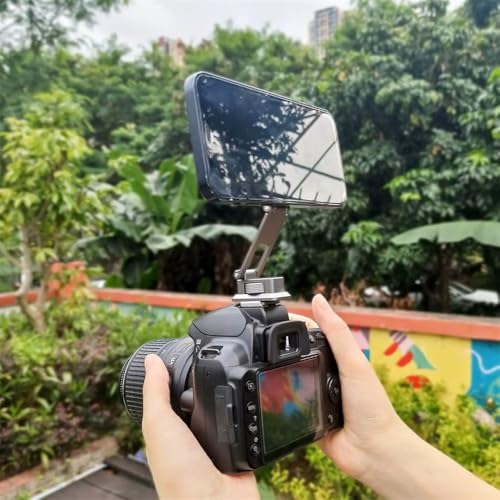 Image of yantralay Foldable Magnetic Phone Mount with ARCA Connector & Cold Shoe Adapter, Adjustable Tripod Phone Holder for i-Phone & Smartphones