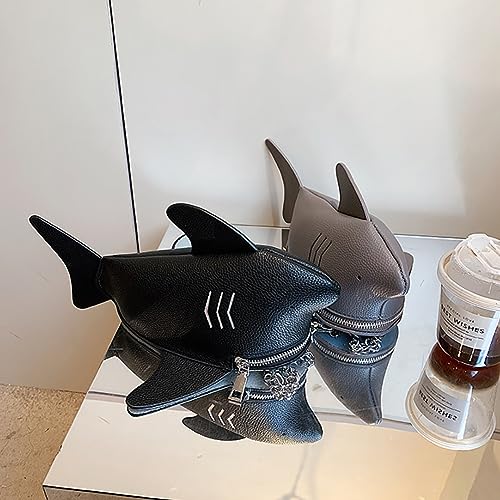 PU Cute Funny 3D Shark Shoulder Crossbody Bag, Creative Cartoon Chain Phone Bag, Animal Style Dolphin Wallet Purse For Women2