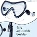 DIVE IT Snorkel Mask - Snorkel Set - Scuba Mask with Dry Snorkel Mask with Dry Snorkel Anti-fogging Lens & Dual Strap System