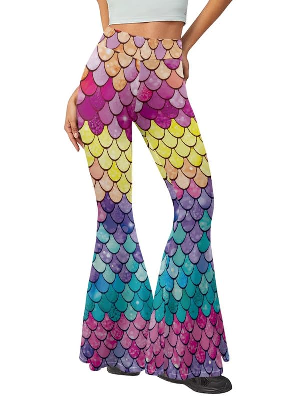 Bulopur Women High Waisted Yoga Flare Pants Bootcut Leggings Pants Workout Trousers Wide Leg Sweatpants