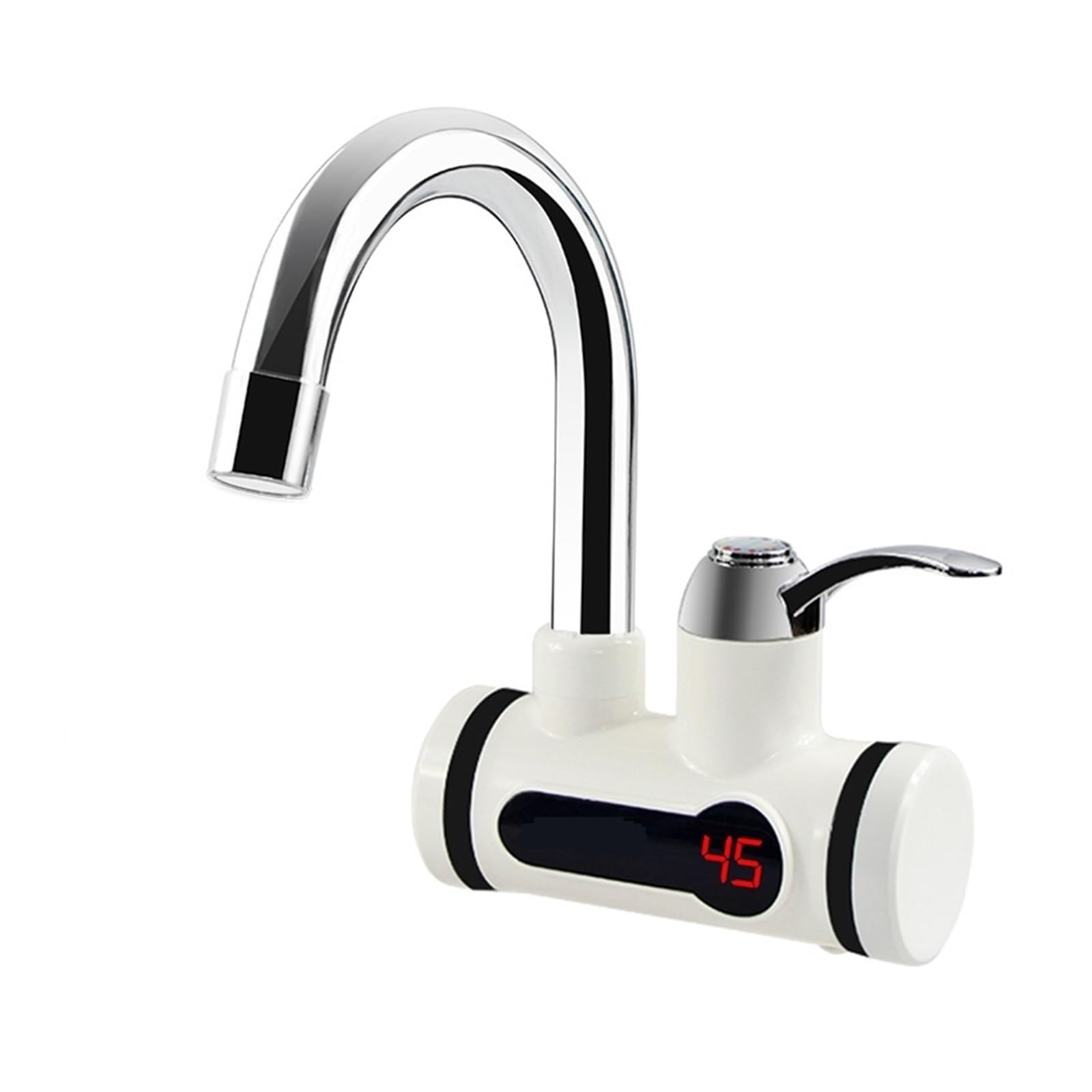 LNHHG Electric Kitchen Water Heater Tap,Instant Hot Water Faucet Heater Cold Heating Faucet,Tankless Instantaneous Water Heater(Digital lateral smal)
