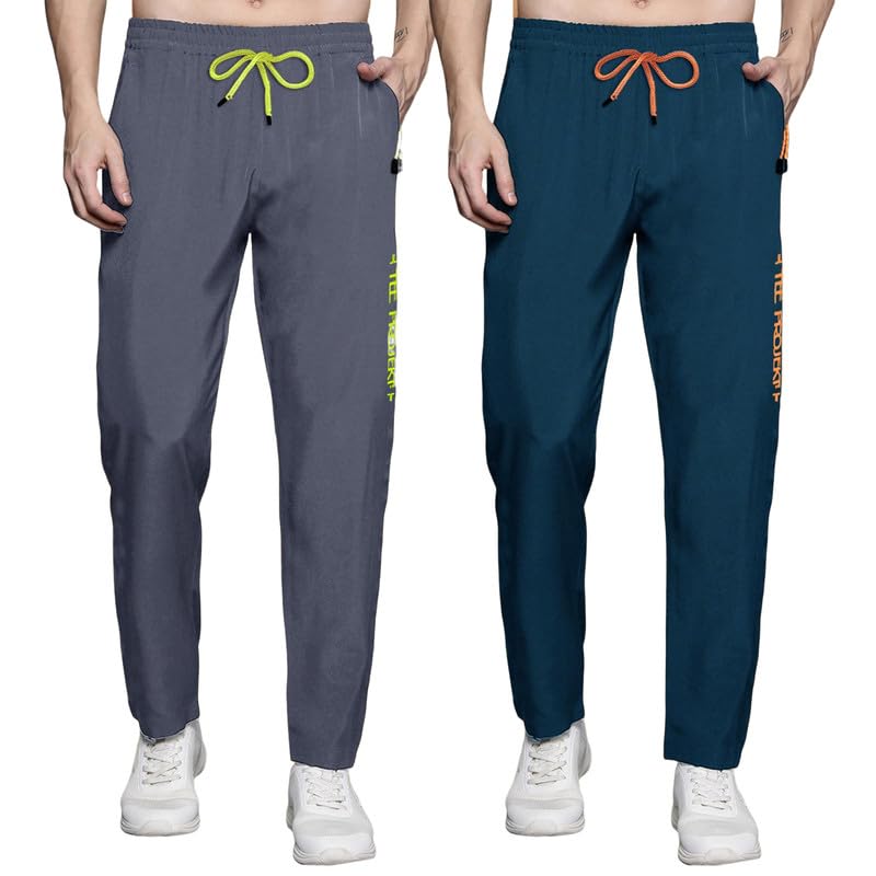 Image of Pinkmint Track Pant for Men ll Soild Track Pant ll Stretchable Regular Fit ll Yoga Wear ll Active wear (Pack of 2)
