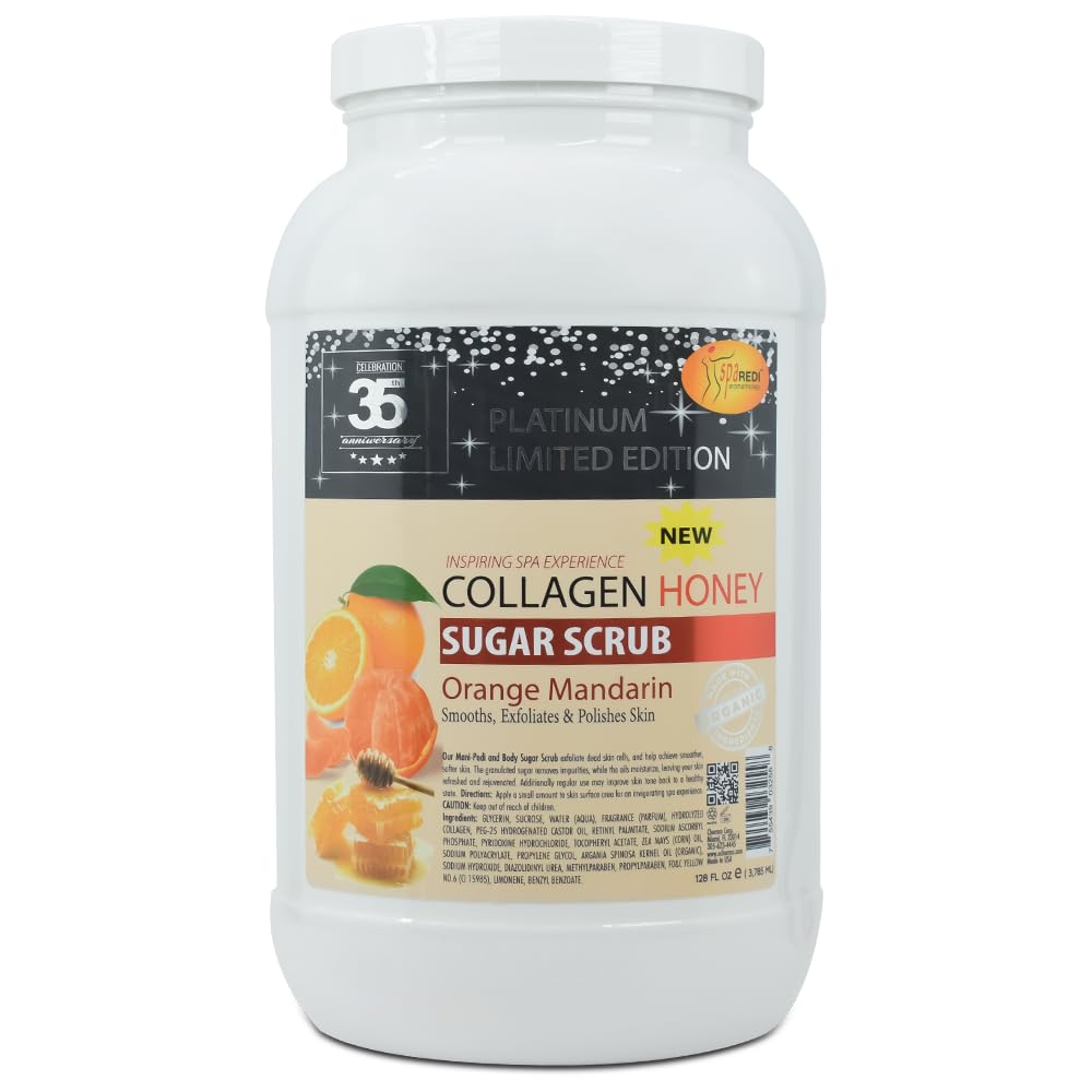 SPA REDI - Sugar Scrub Orange Mandarin, Exfoliating Body Scrub - 1 Gallon