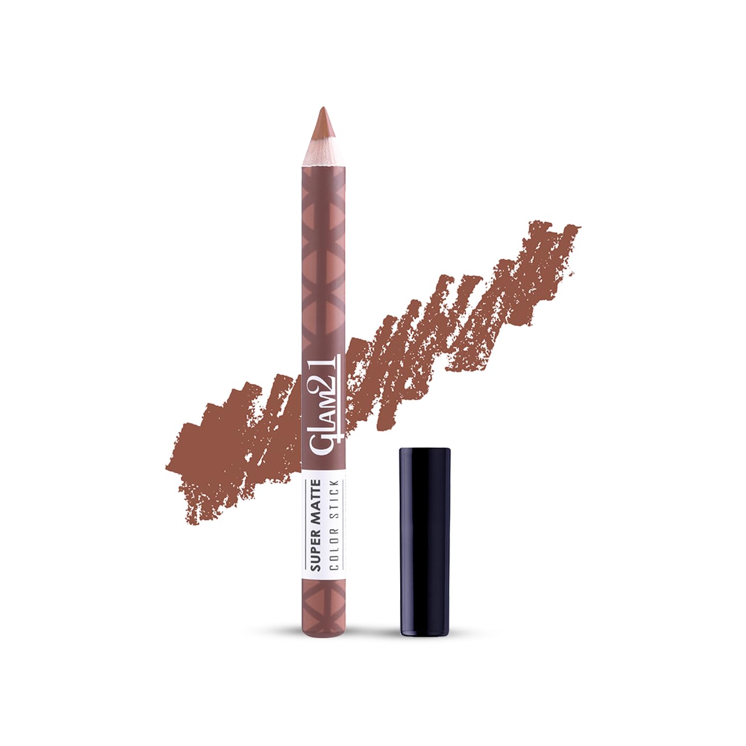 Glam21 Super Matte Colorstick Lipstick|Natural Wooden Lipstick | Long Lasting | Ultra Pigmented | Light Weight -3.5 Gm | 15-Smoke Brown-image-23