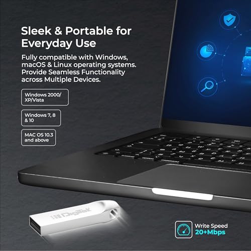 Image of Digitek (Dud 8GB 2.0V) 8GB USB 2.0 U Disk Flash Drive, High Speed Read & Write Pen Drive, Magnetic, X-Ray & Temperature Resistant, Compatible with Windows & Mac OS