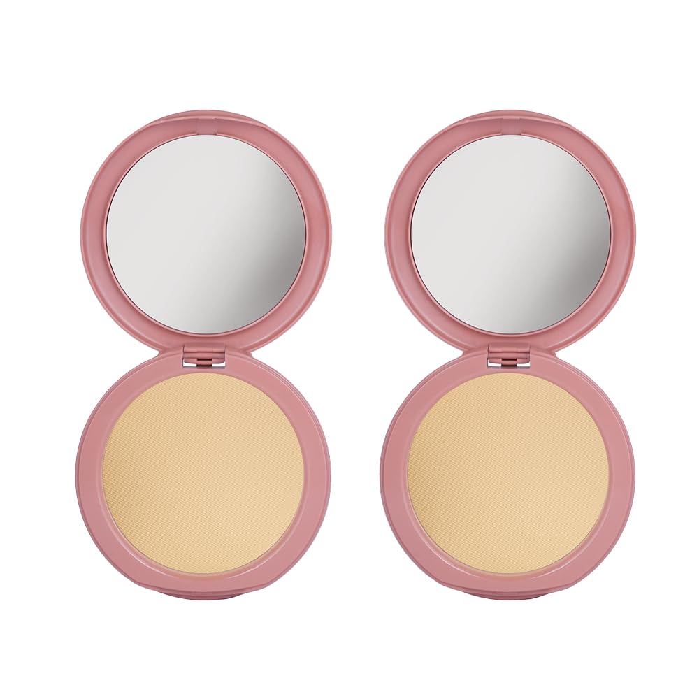 Dazller Classique Compact Powder, 9g - (Pack of 2), 8001 Honey, Velvety Natural Finish, Oil-Control, Sebum Absorption Formula, No-makeup look, Emollient-rich