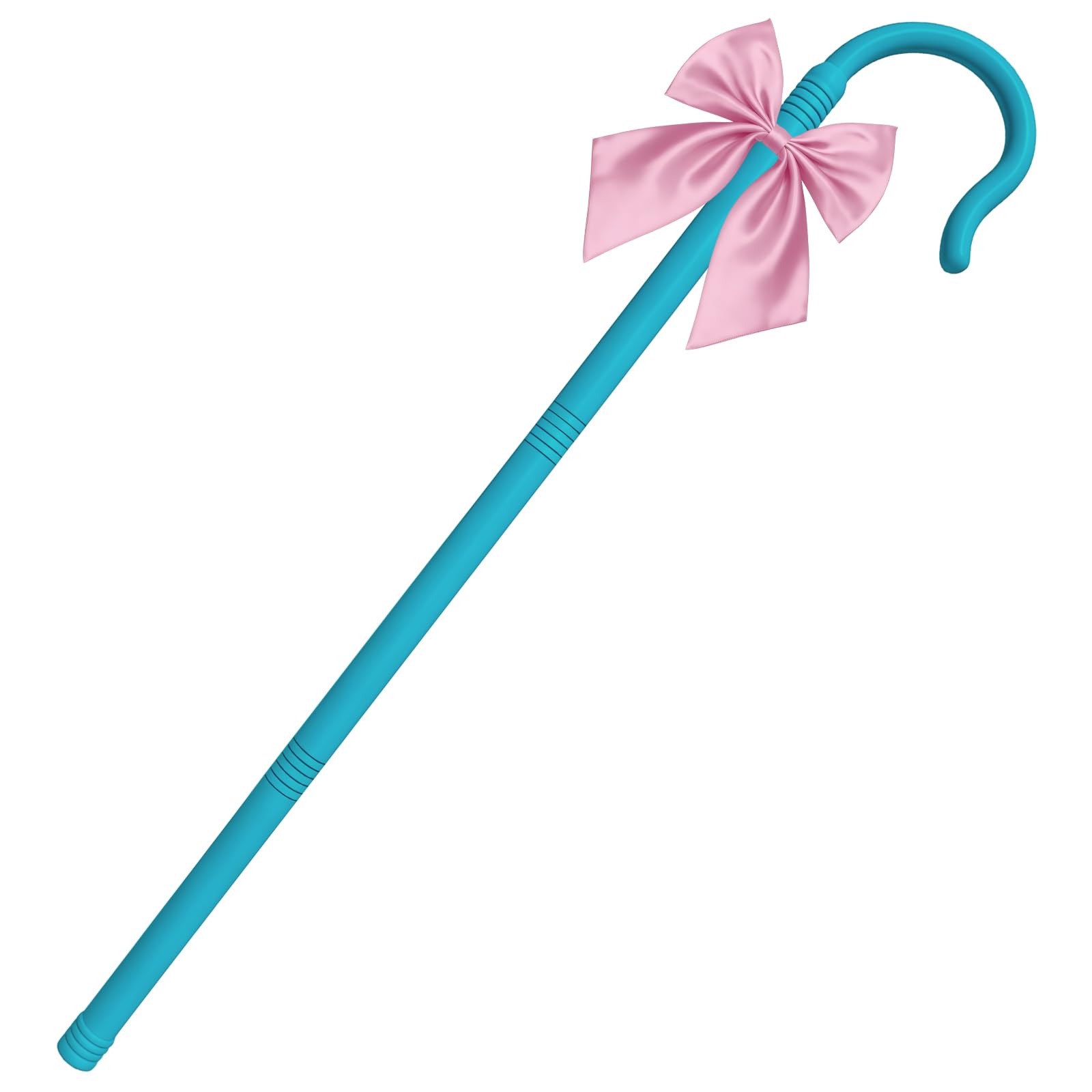 Bohue Shepherd Staff and Bow Tie Plastic Bowknot Stick Stage Hook Cane Prop Shepherdess Fancy Dress up Performance Staff Props for Halloween
