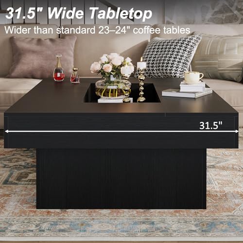 LVB Black LED Coffee Table