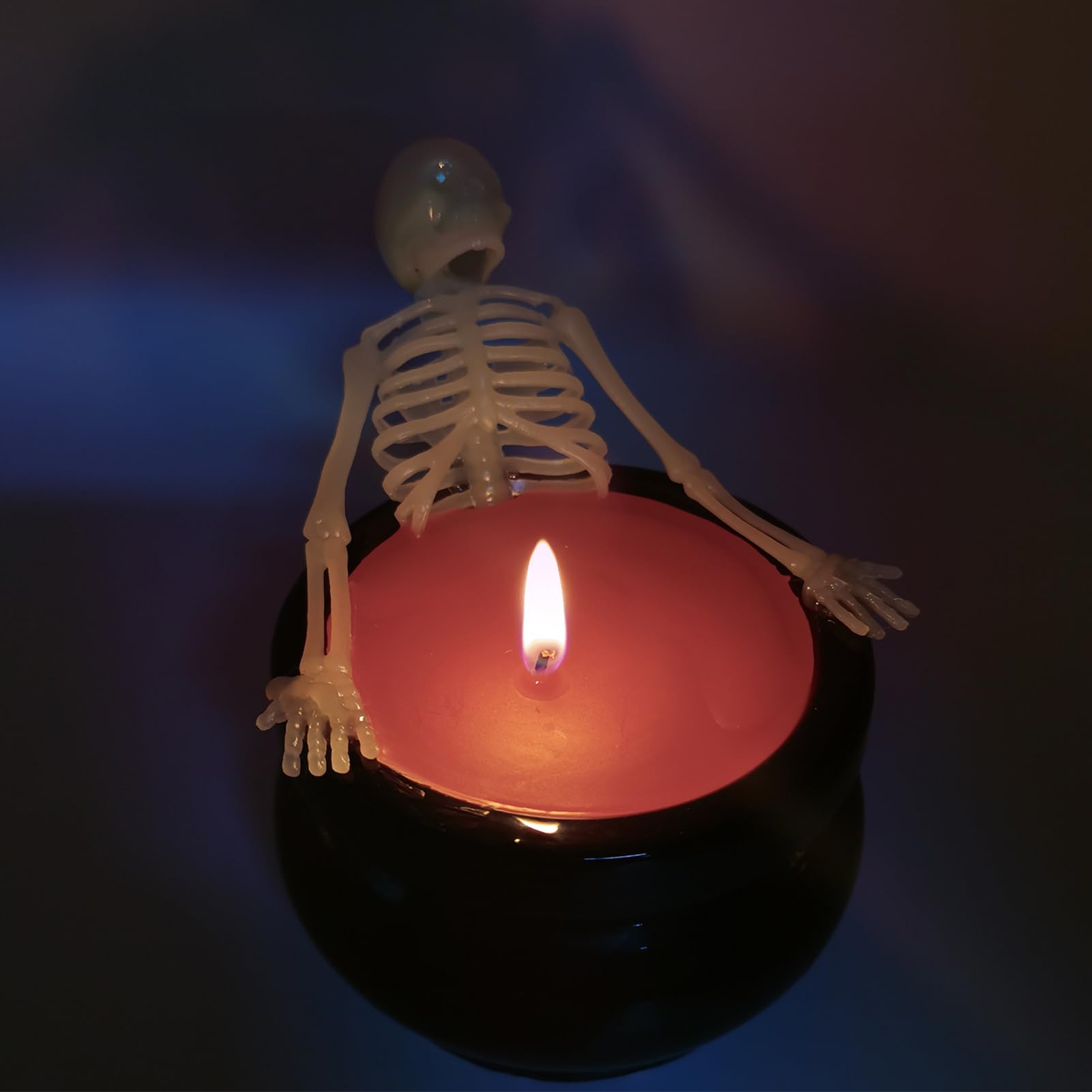 Upiorne Świece Straszne Świecące Długotrwałe Dekoracje | Halloween Dekoracje Świece Szkielet Straszne Dekoracje Do Wnętrz na Stół, Kominek, Półkę, Biurko, W Wiejskim, Dla Kobiet i