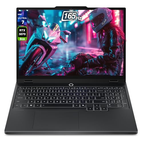 Image of Lenovo Legion 5i Gen 10 Gaming Laptop, Intel Ultra 7-255HX, 16 GB DDR5 RAM, 1 TB PCIe SSD, 15.1 inch WQXGA (2560x1600) Display, Nvidia G-Force RTX 5070, 24-Zone RGB Keyboard, W11 Home, Eclipse Black