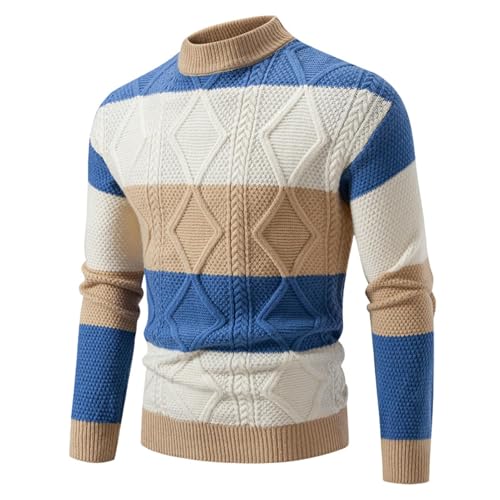 Pull en tricot torsadé homme pour un look casual d'automne et hiver