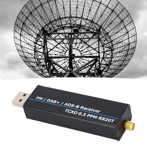 Récepteur RTL SDR RTL2832U R820T2 avec TCXO 0.5 PPM, Fréquence 0.1-1.7GHz, USB, Alliage d'Aluminium, pour Radio Amateur FM Aviation ADSB