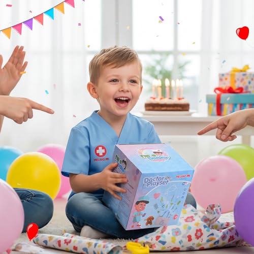 Image of Meland Doctor Kit for Kids with Puppy, Pretend Play Toy Gift for Ages 3-6 | A wonderful gift for toddler kids, everything need for little doctors,encourage caring through role play, simple to store