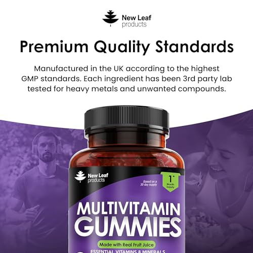 Multivitamin Gummies High Strength for Men Women - Vegetarian +14 Essential Vitamins & Minerals - Gluten Free, Non-GMO Multi Vitamins Chewable Adults Vitamin C A D E B12 B6 & Biotin, Zinc & Iodine - Image 6