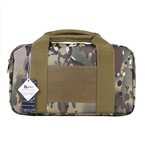 Huijukon bolsa gama pistola caso bolsa, diseño de pistola táctica 1000d Nylon, CP Campo