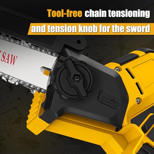 Image of 6 Inch Cordless Pole Saw for Dewalt 20V Max Battery (No Battery), Brushless Electric Chainsaw with Extension Pole, 15Ft Long Reach for Tree Pruning Hedge Cutting