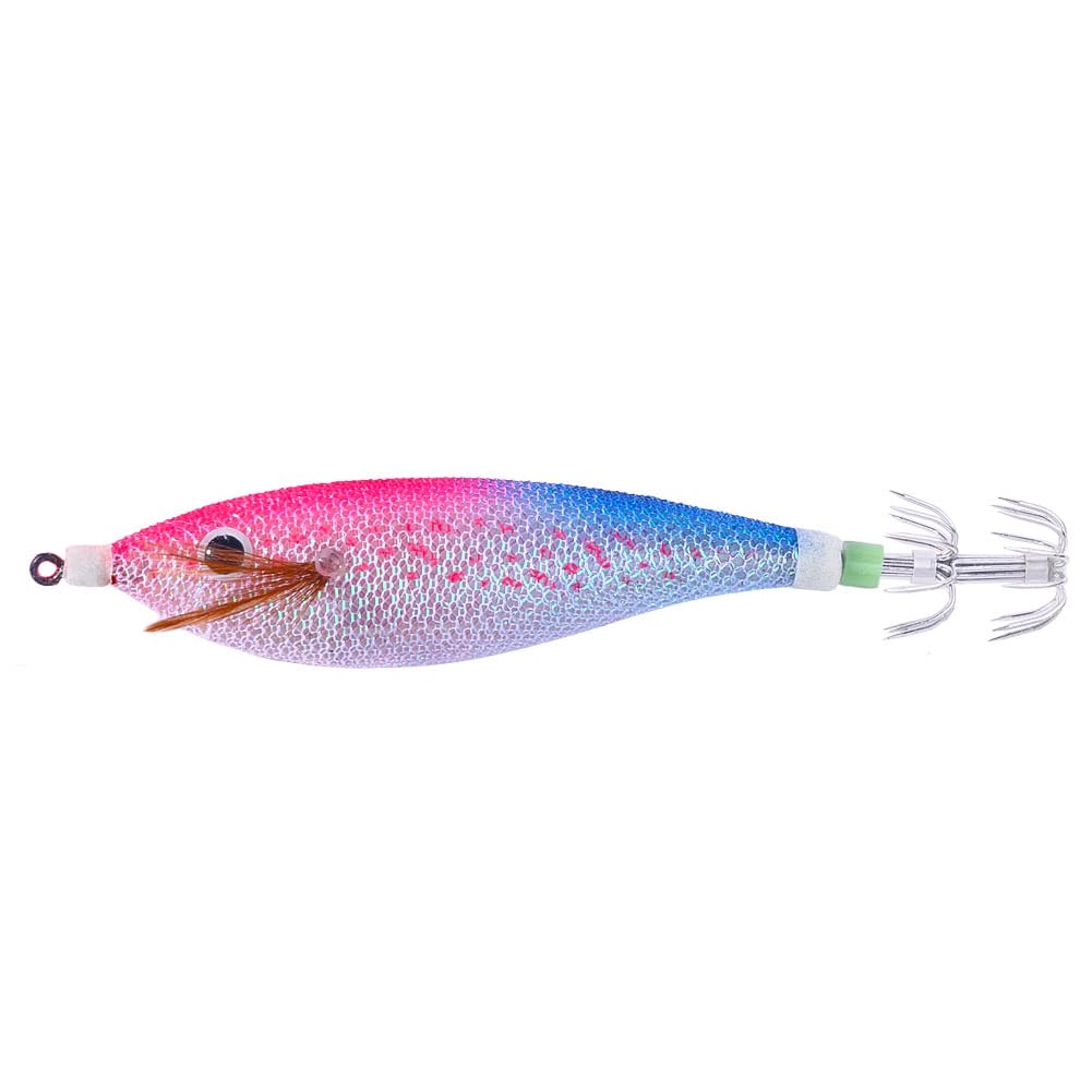 Luminoso Horizontal Squid Trolling Energas 11 cm 13.4G Jig Gantaje de Pesca LURO Flotante Jigging Eging Wood Sobunds Ganning