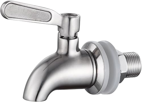 Miniatura 8 de Walkinginrain Dispensador de bebidas, grifo de repuesto de acero inoxidable para dispensador de agua, dispensador de bebidas, paquete de 2